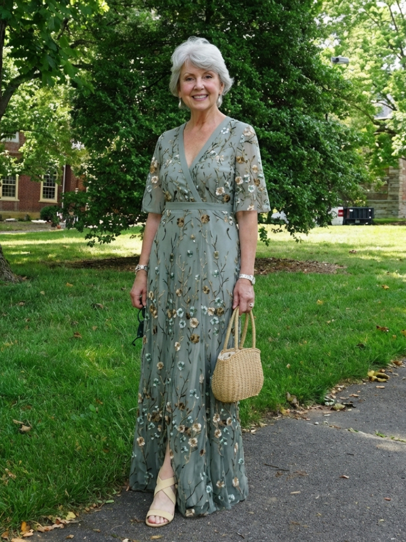 EVADNE | V NECK MAXI DRESS