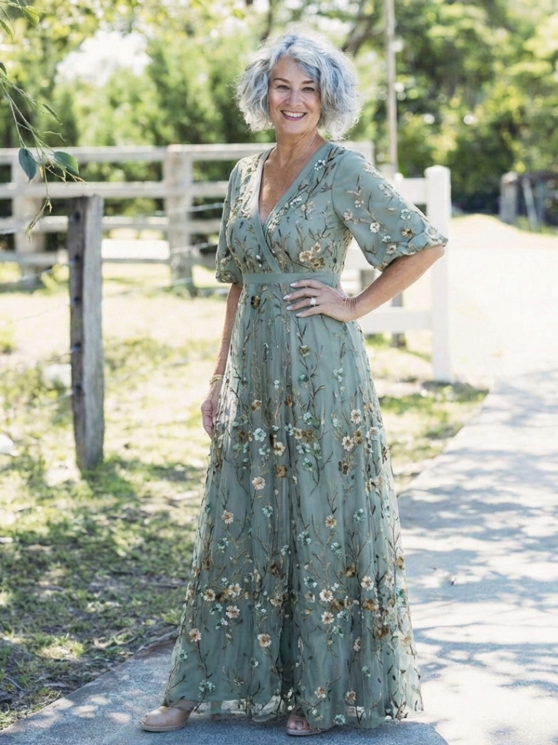 EVADNE | V NECK MAXI DRESS