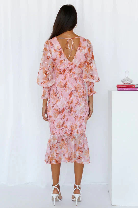 Jessica | Stylish Floral Puff Sleeve Dress
