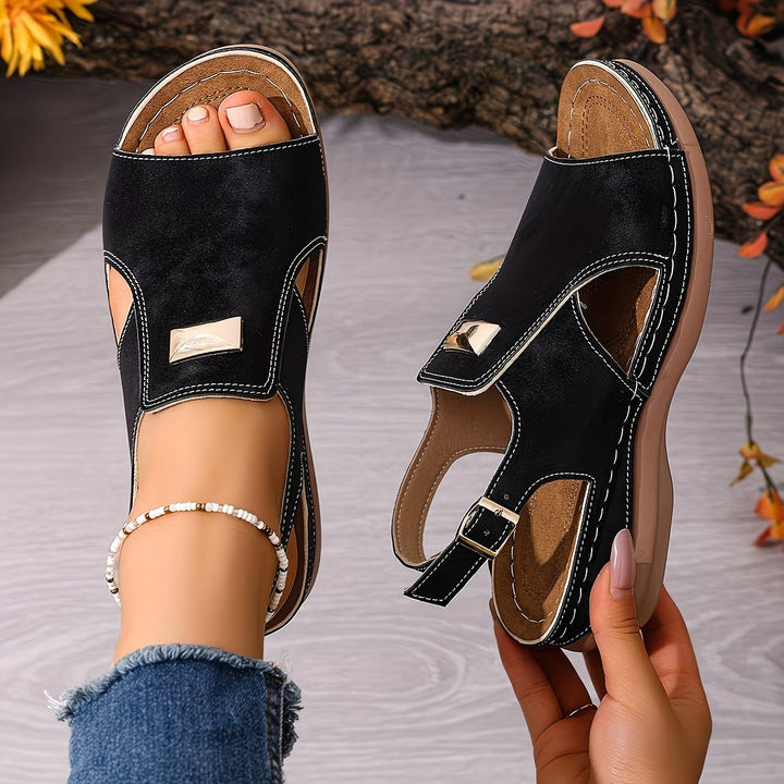 Konira | Comfortable Boho Sandals with Gold Accent