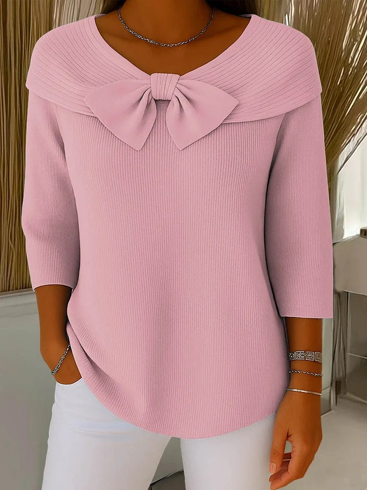 Seraphine | Soft Bow Knit Sweater