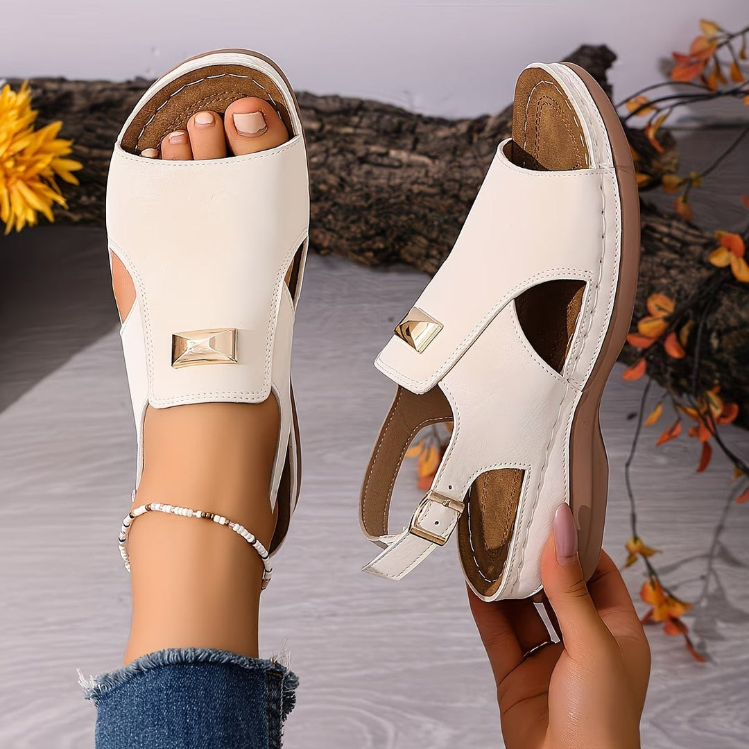 Konira | Comfortable Boho Sandals with Gold Accent