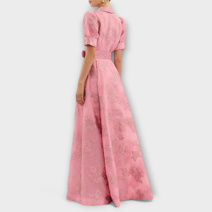 Dress with Short Puff Sleeves