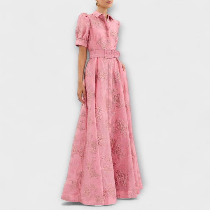 Dress with Short Puff Sleeves