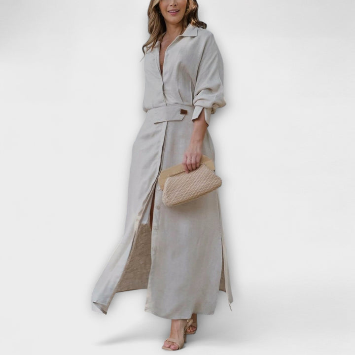 Maxi Dress with V-Neck