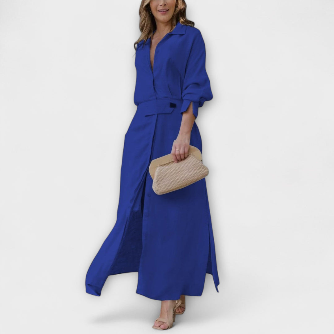 Maxi Dress with V-Neck