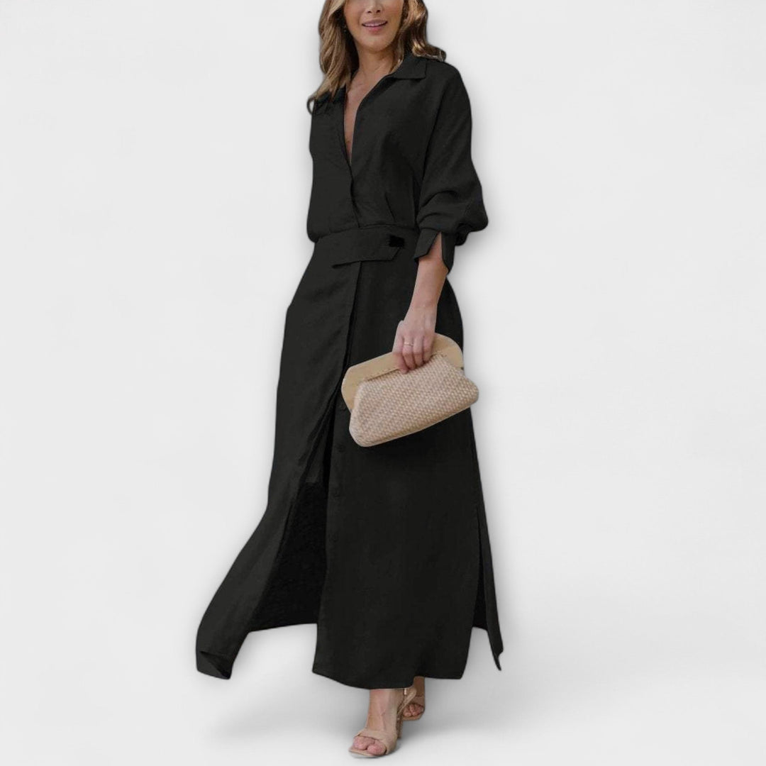 Maxi Dress with V-Neck
