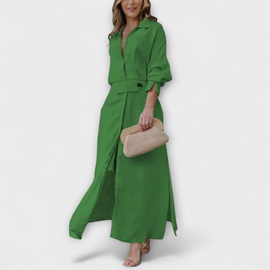 Maxi Dress with V-Neck