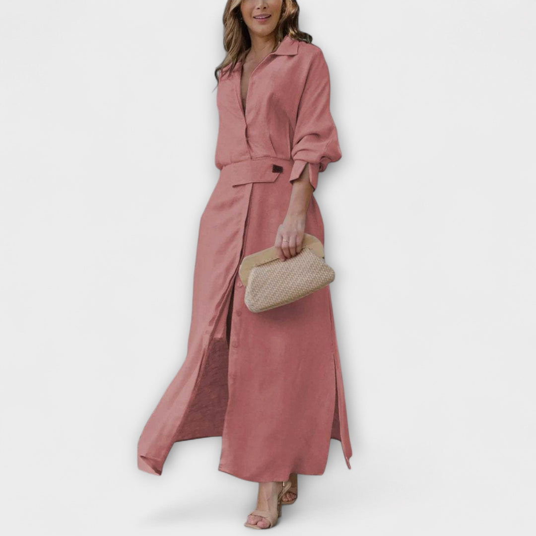 Maxi Dress with V-Neck