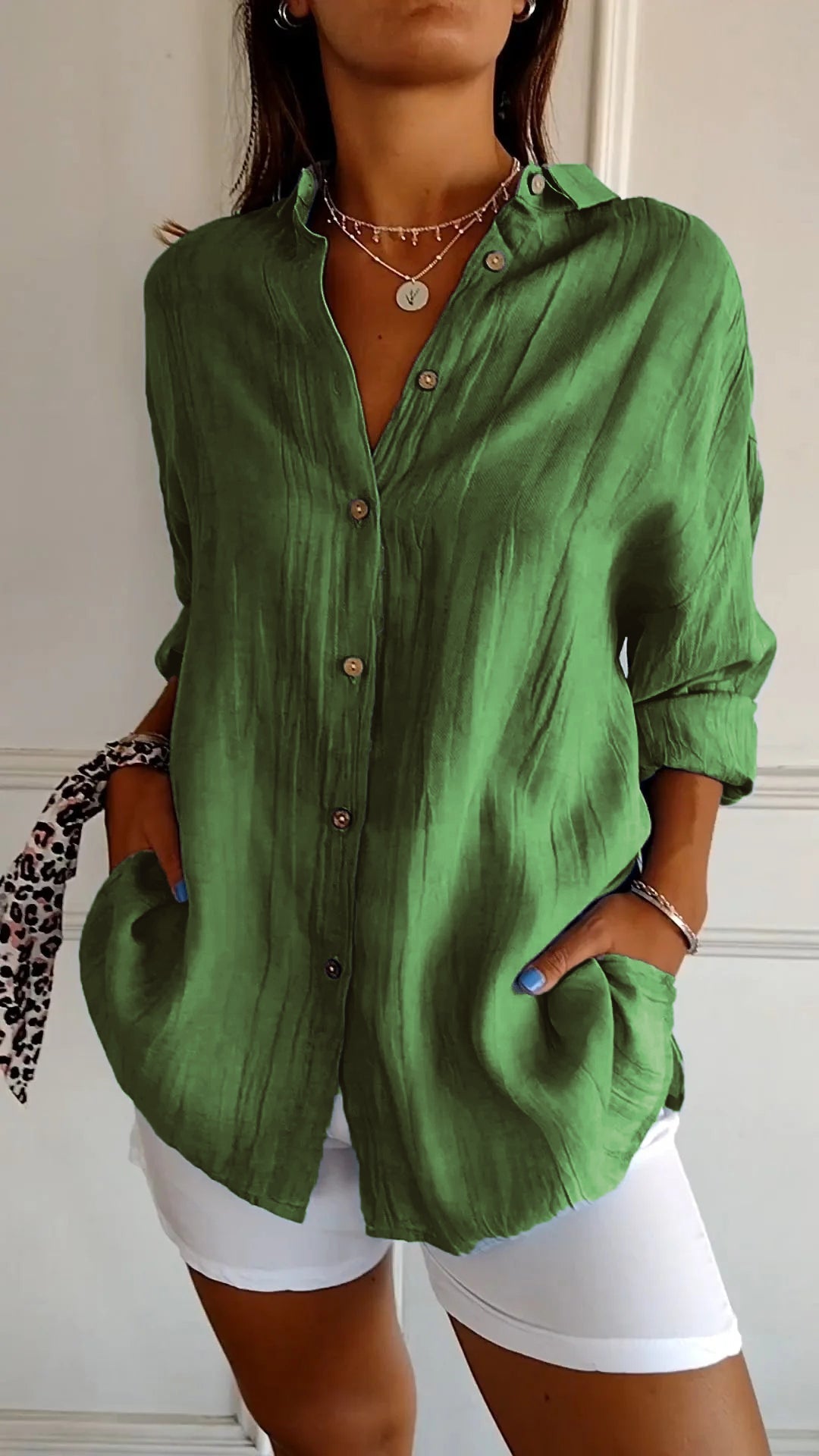 Women's Casual Collared Summer Shirt | Button Down