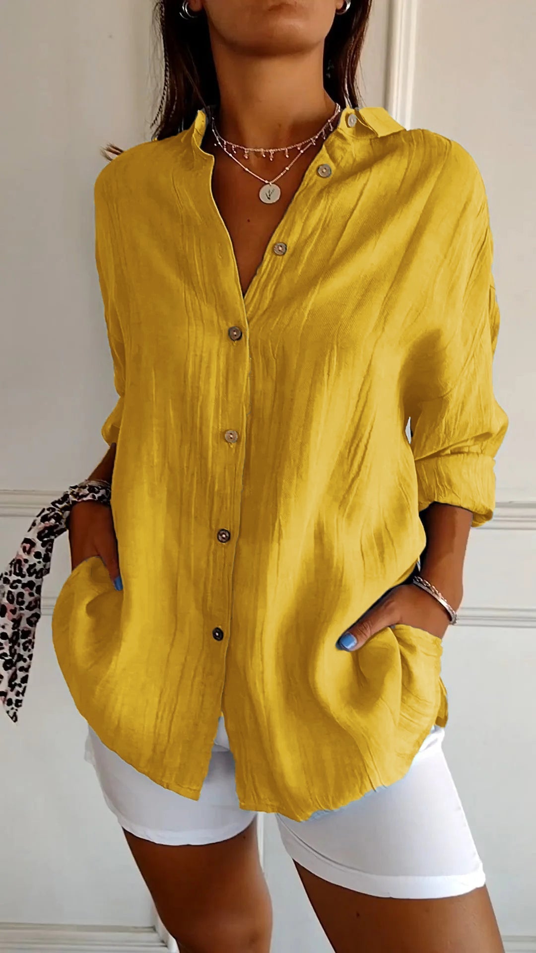 Women's Casual Collared Summer Shirt | Button Down