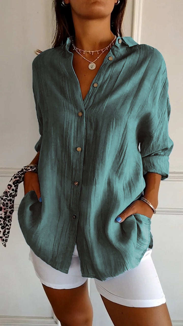 Women's Casual Collared Summer Shirt | Button Down