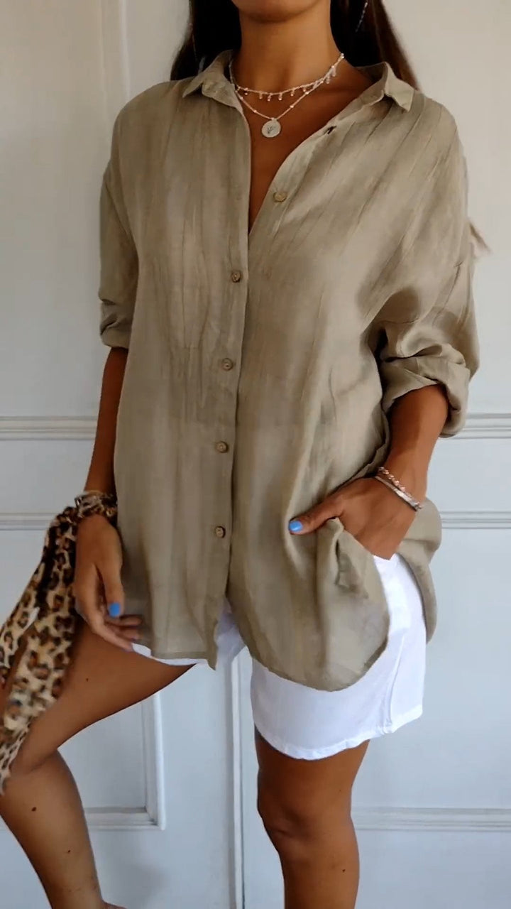 Women's Casual Collared Summer Shirt | Button Down