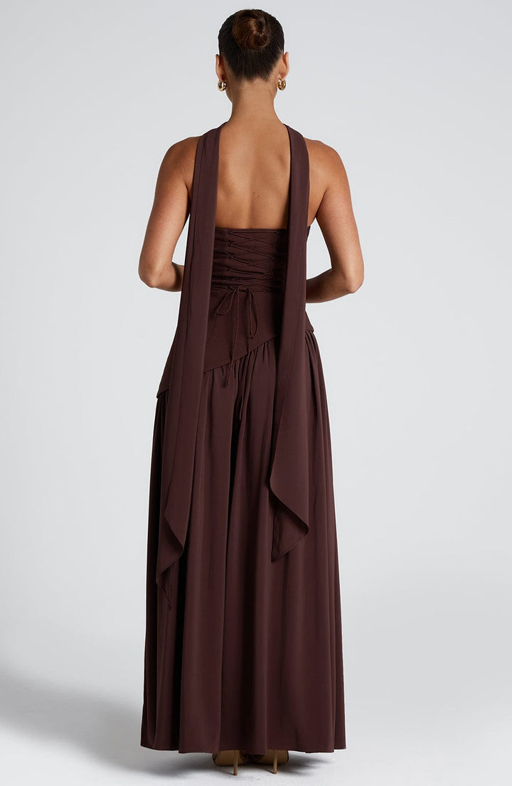 Women’s Strapless Wedding Guest Dress with High Slit | Maxi