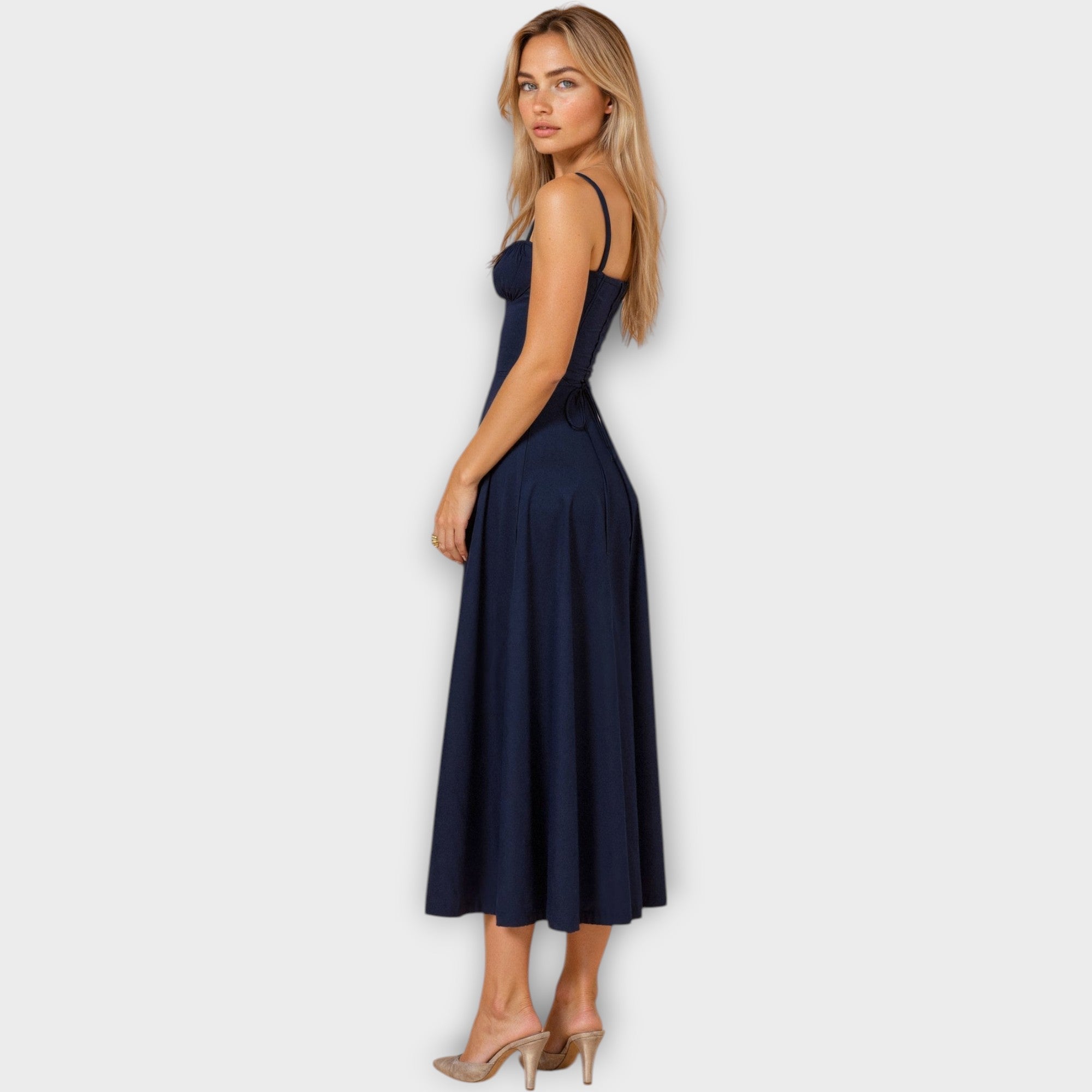 Midi Dress with Corset