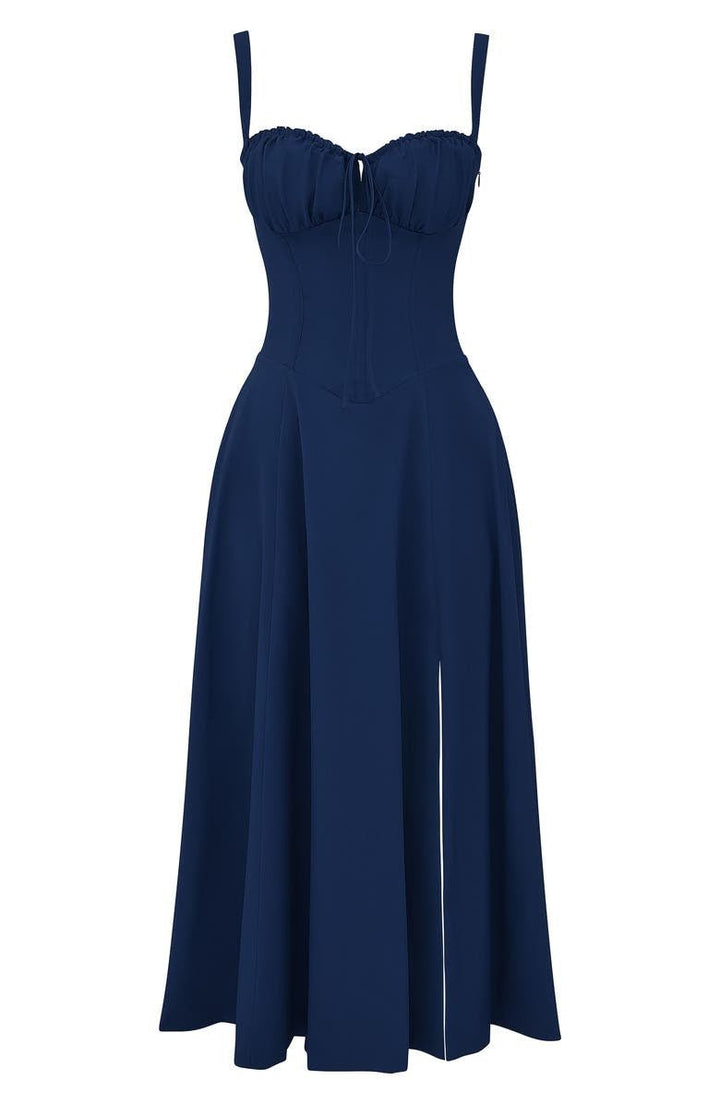 Bonnie | Floral Chic Corset Midi Dress