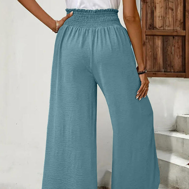 Women's casual wide-leg pants with panels