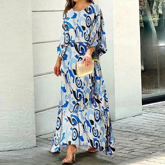 ELEGANT PLEATED MAXI DRESS