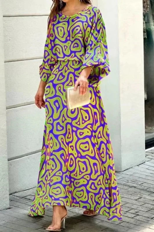 ELEGANT PLEATED MAXI DRESS